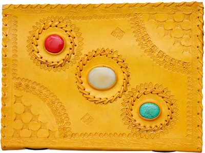 

Anshika International A5 Notebook(genuine leather handmade notebook diary, Yellow)
