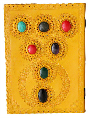 

Anshika International A5 Notebook(genuine leather handmade notebook diary, Yellow)