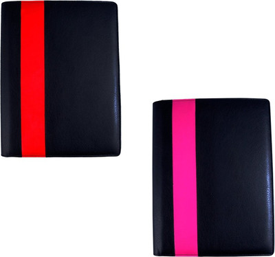 

COI leatherite black/red and black/pink conference file and folder for certificate and documents for students portfolio with zip expending file folder ( set of 2 )(Set Of 2, black/red, black/pink)
