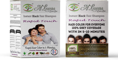 

Rapid Touch Best Organic & Herbal Black Hair Dye Instant Shampoo Hair Color(Natural Black Multipiece Pack of 20 Sachets)