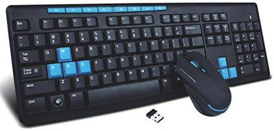

Pinglo HK3800 Wireless Multi-device Keyboard(Black, Blue)