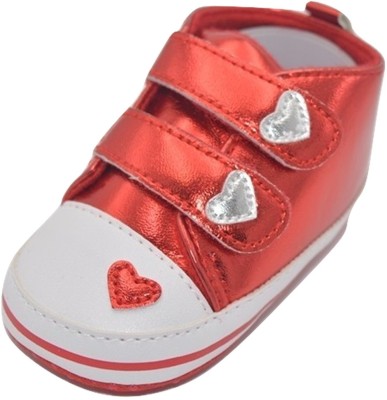 

Baby Bucket Boys & Girls Velcro Casual Boots(Red, Red & white