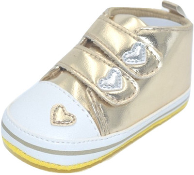 

Baby Bucket Boys & Girls Velcro Casual Boots(Gold, Gold & white