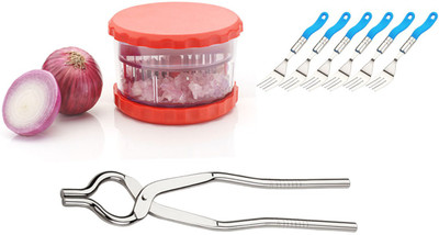 

Nestwell GARLIC CRUSHER WITH DESSERT FORK WITH PINCER Multicolor Kitchen Tool Set(GARLIC CRUSHER WITH DESSERT FORK WITH PINCER)