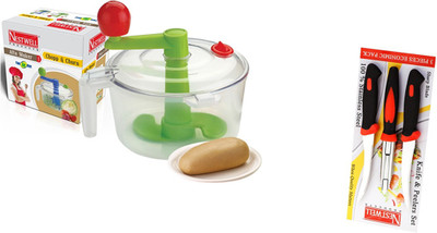 

Nestwell AATA MAKER WITH KNIFE & PEELER Ata Maker WITH Knife & Peeler Multicolor Kitchen Tool Set(Multicolor)