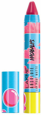 Lakme Absolute Lip Pouts Masaba Lip Color(Bubble Pink, 3.7 g)