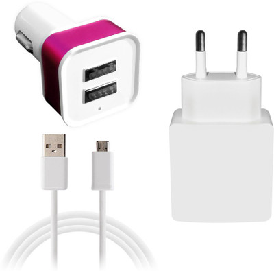 DAKRON Wall Charger Accessory Combo for HTC Desire 820(Multicolor)