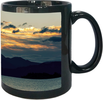 

Arkist catching fire Black Ceramic Mug(340 ml), Multicolor