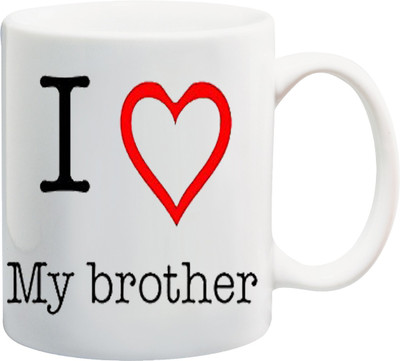 

ME&YOU Raksha Bandhan Gift Fo Bro/ Bhai; i love my brother printed Ceramic Mug(325 ml), Multicolor