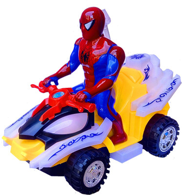 

TALKING GANESHA BUMP & GO AMAZING SPIDERMAN ON BIKE WITH LIGHTS & MUSIC TOY FOR KIDS(Multicolor)