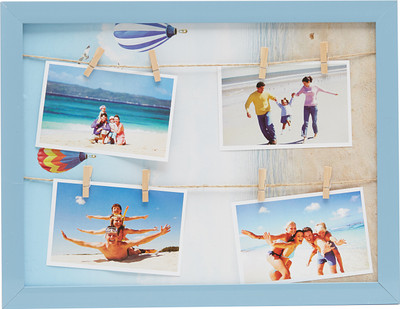 

EZ Life MDF Photo Frame(Blue, 4 Photos)