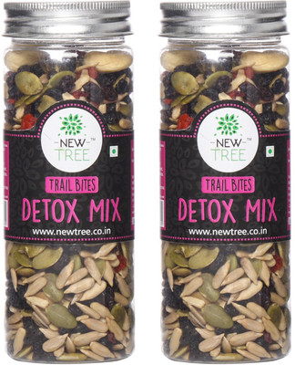 

New Tree Detox Mix Trail Bites 170gm Pack Of 2 Assorted Nuts(340 g, Plastic Bottle)