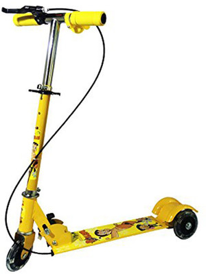 

HALO NATION Kids 3 Wheel Scooter - Chhota Bheem Theme - with Bell + LED Light + Adjustable Height(Yellow)