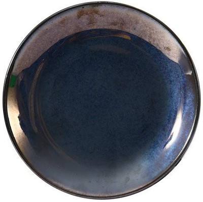 

caffeine Quarter Plate 7 Inch Stoneware in Black Ferrous (1 Pc) Handmade Dinner Plates