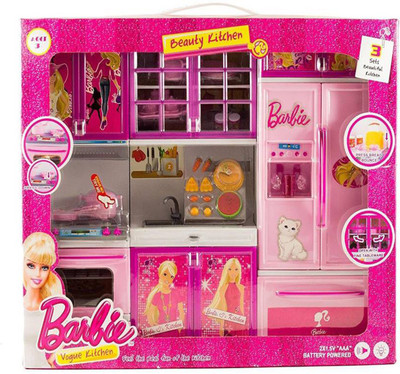 

PRESENTSALE Barbie Vogue 3 pcs Kitchen Set for kids(Multicolor)