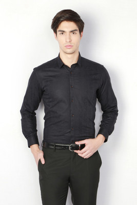 van-heusen-men-printed-formal-black-shirt