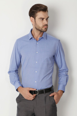 PETER ENGLAND Men Solid Formal Blue Shirt