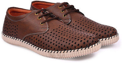 

Arthur Men's Brown PU Corporate Casuals For Men(Brown