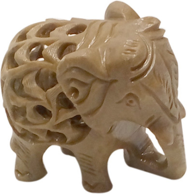 

VRS Elephant Decorative Showpiece - 4.5 cm(Stoneware, Beige)