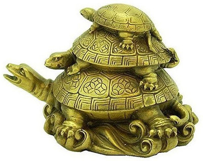 

Atharv Enterprises Three Tiered Tortoises Decorative Showpiece - 7 cm(Polyresin, Multicolor)