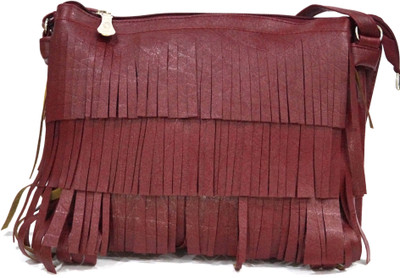 

Nemichand Jewels Girls Casual Red PU Sling Bag