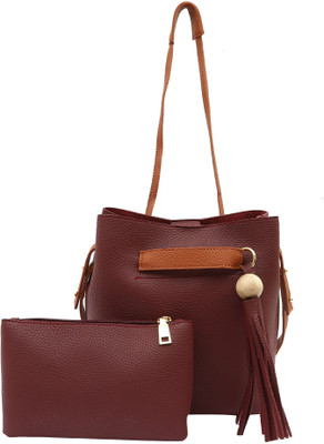 

Pepgirls Girls Formal Maroon Leatherette Hand-held Bag