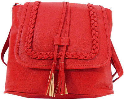 Estoss Women Casual Red PU Sling Bag