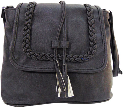 

Estoss Women Casual Black PU Sling Bag