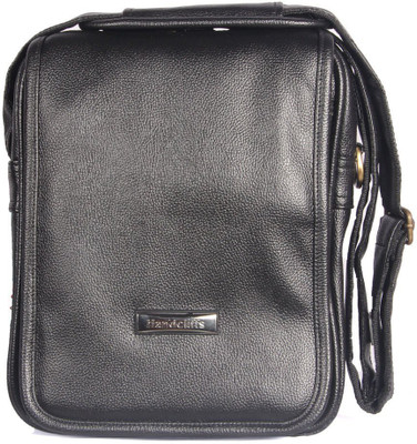

HANDCUFFS Men & Women Formal Black Leatherette Messenger Bag