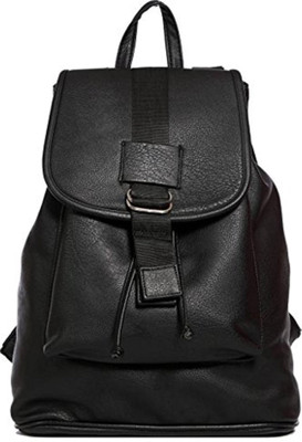 

Rapidcostore Girls Casual Black Leatherette Shoulder Bag