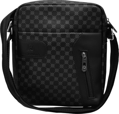 

tap fashion Men Casual Black PU Sling Bag
