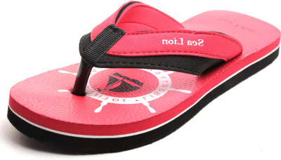

Sea Lion Flip Flops, Red::black