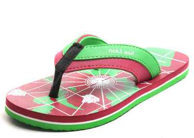 

Sea Lion Flip Flops, Red::green