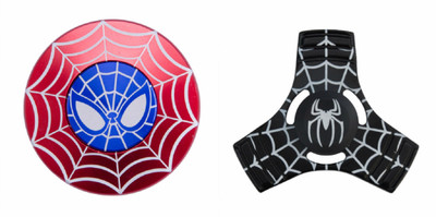 

Montez Super Hero Spider Shield & Metal Trout Black Fidget Spinner Toy(Multicolor)