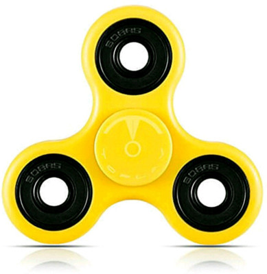 

QUALITY Creative Fidget Spinner Advisory Anti Stress Ball Finger Spin Rotating Toy(Yellow)