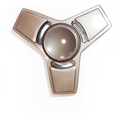 

Emob Shining Grey Fidget Tri hand Spinner Toy with Customized Spinner Bearing(Black)