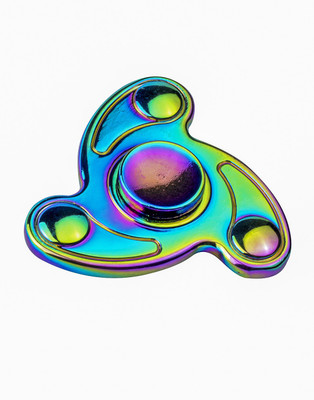 

Sirius Toys High Speed Rainbow Metal Fidget Spinner(Silver)