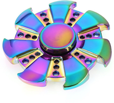 

Emob Shining 7 Blades Rainbow Color Fidget Hand Spinner Toy(Multicolor)