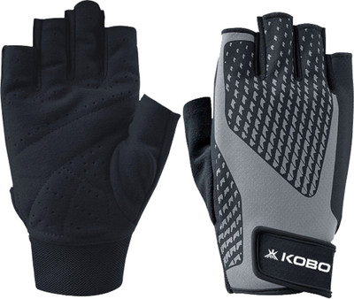 

Kobo Fitness Weight Training Hand Protector Gym & Fitness Gloves (M, Grey), Grey/black
