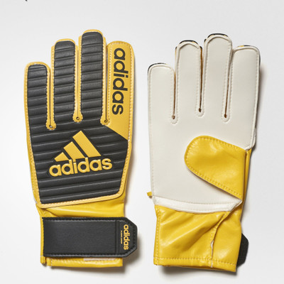 ADIDAS Classic Junior Goalkeeping Gloves (L, Black, Yellow), Core black;eqt yellow