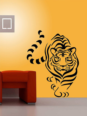 Asmi Collections 92 cm A Daring Tiger Removable Sticker(Pack of 1)