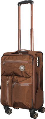 

Satchi Club Italy  Inch 4 Wheel Expandable Cabin Size Soft Sided Water Resistant Expandable Cabin Luggage -  inch(Brown
