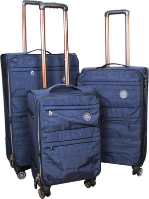 

Satchi Club Italy Luggage 3 Pcs Set (20,24, Inch) 4 Wheel Expandable Soft Sided Water Resistant Expandable Check-in Luggage -  inch(Blue
