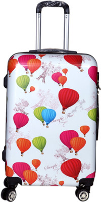 

Tramp & Badger 360Â Rotating Wheels, Hot Air Ballon Printed Pattern Non-Breakable & Extra Light Weight Trolley Bag-AirBallon- Expandable Check-in Luggage -  inch(Multicolor