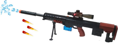

HALO NATION High Grade Sniper Gun Toy Big Size 31 Inches with Water Crystal bullets and Soft Dart + Light(Black)