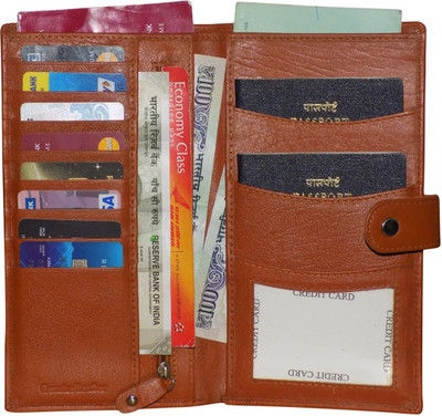 

Style 98 Girls Tan Genuine Leather Wrist Wallet(8 Card Slots)