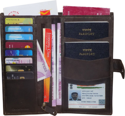 

Style 98 Girls Brown Genuine Leather Wrist Wallet(8 Card Slots)