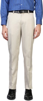 PETER ENGLAND Slim Fit Men Beige Trousers