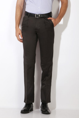 VAN HEUSEN Regular Fit Men Grey Trousers