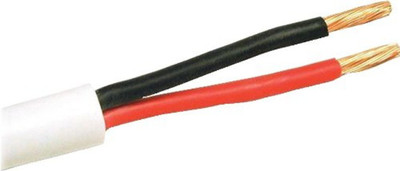 

C&E TV-out Cable 100 Feet 12AWG CL2 Rated 2-Conductor Loud Speaker Cable(White, For Home Theater, 30 m)